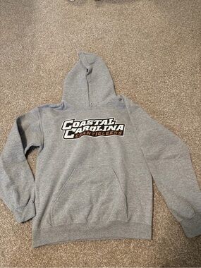 Fanatics Gray Coastal Carolina Chanticleefs Logo Zip-Up Hoodie